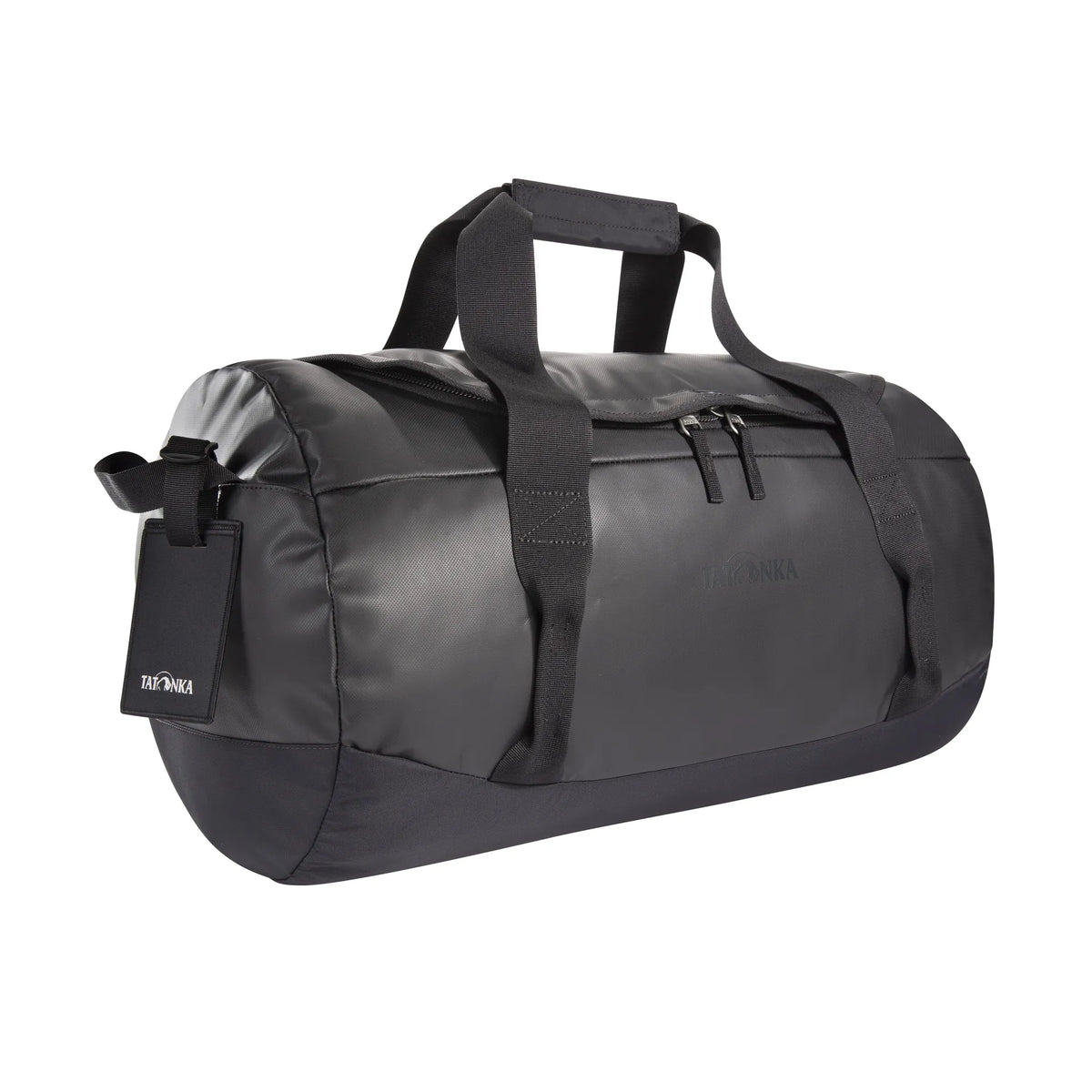 Front three-quarter view of the Tatonka Basic Barrel 45 L in matte black | TADI.6980.408